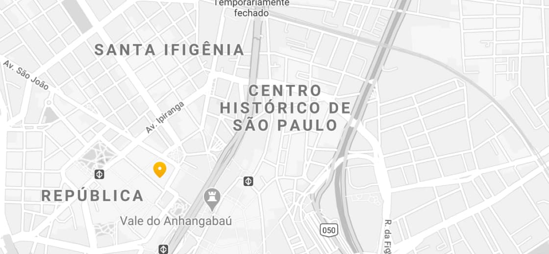 mapa marcando o endereço da loja